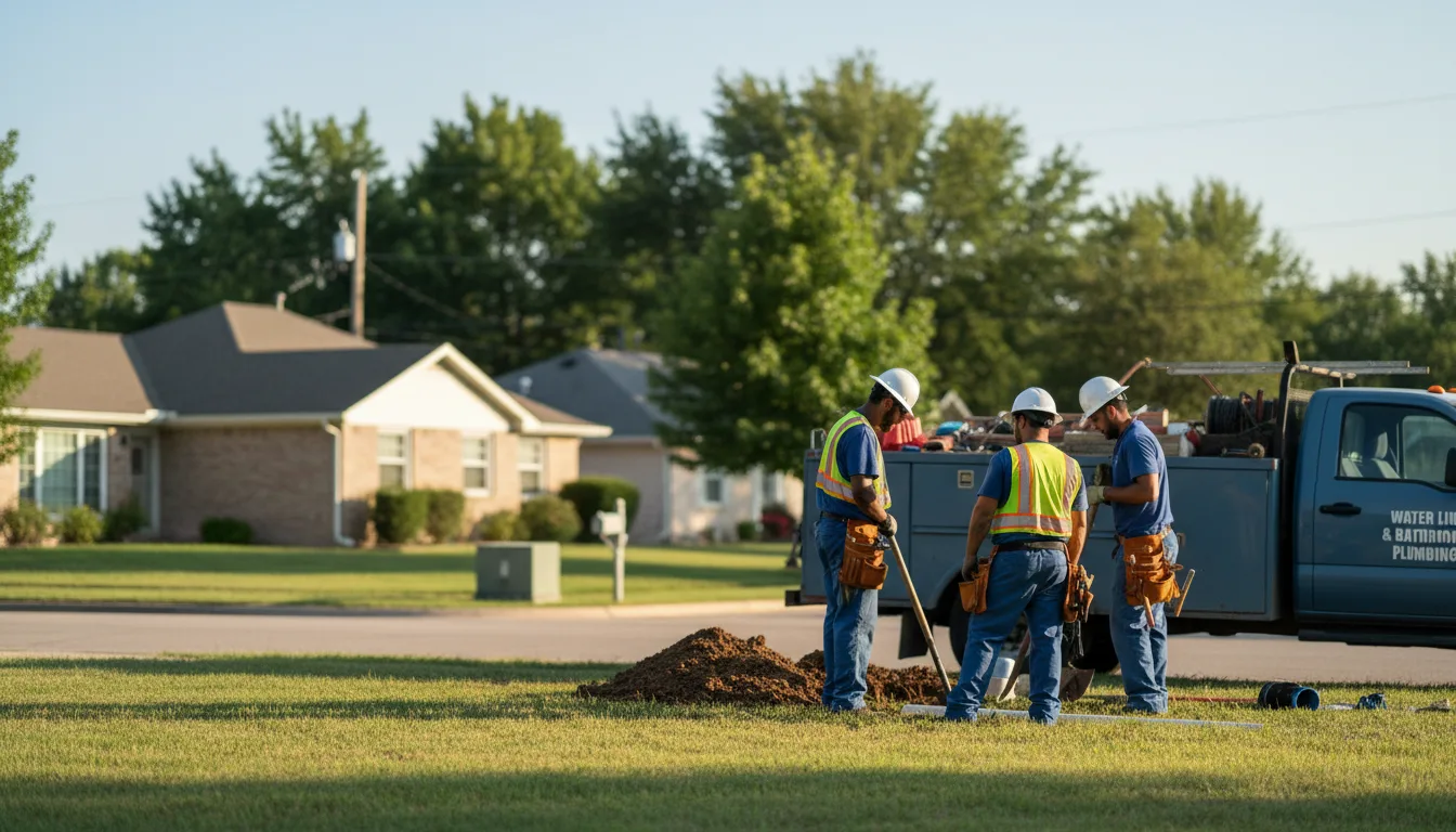 Residential water line and bathroom plumbing service in Ingleside, TX